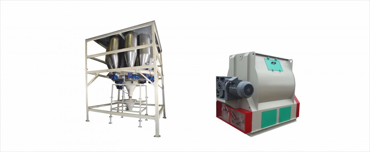 Equipment for the production of premixes and concentrates